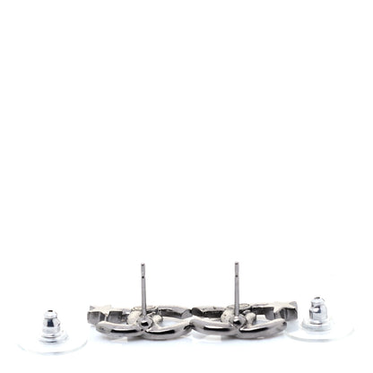 Chanel Crystal CC Starfall Earrings Silver 3 of 3