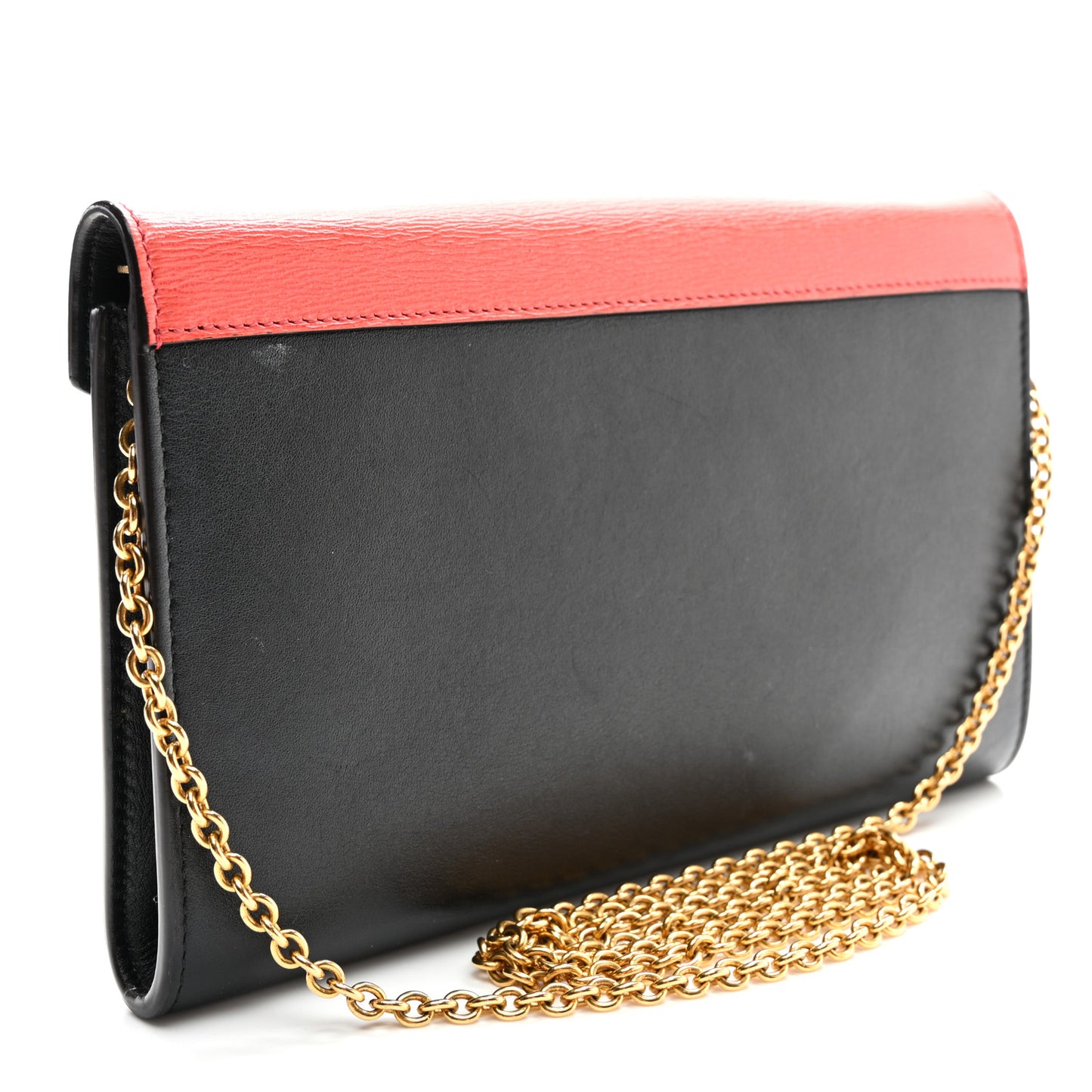Liege Calfskin Tri-Color Large Pocket Flap On Chain Multicolor
