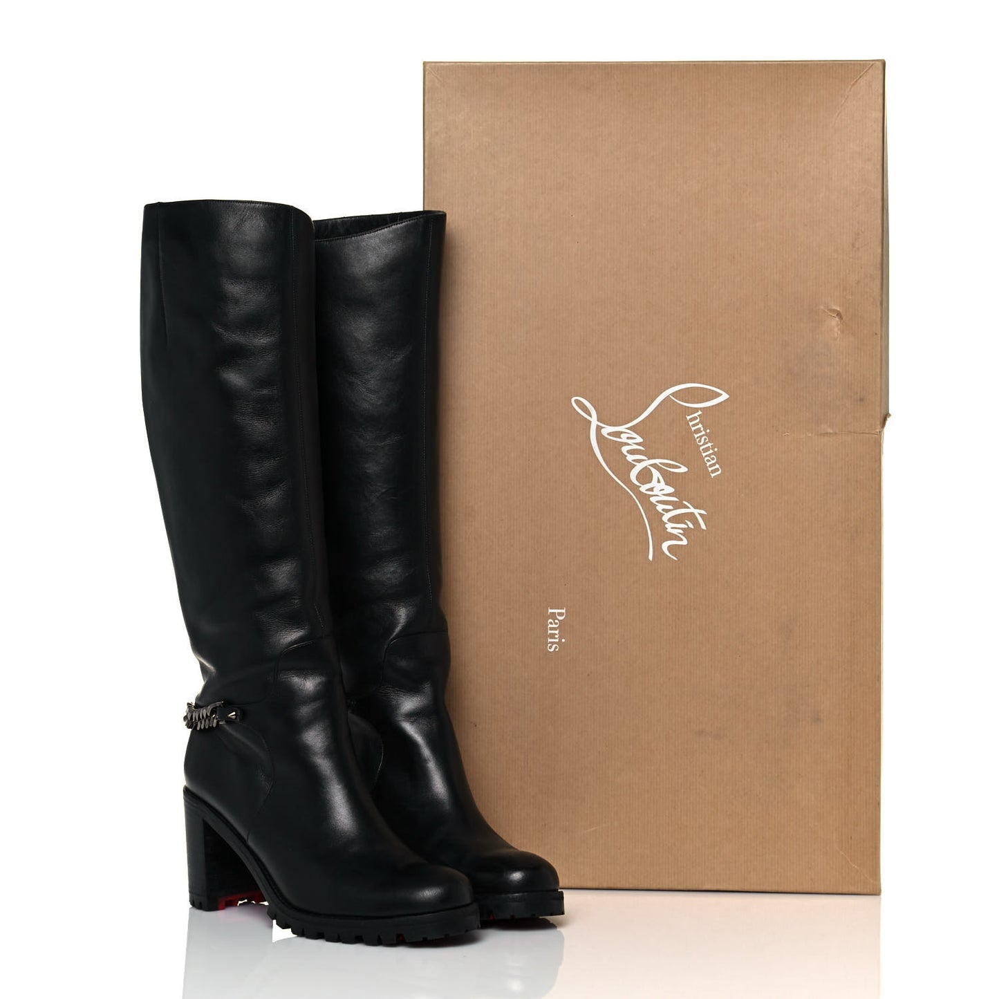Calfskin Napoleo 70 Boots 38.5 Black