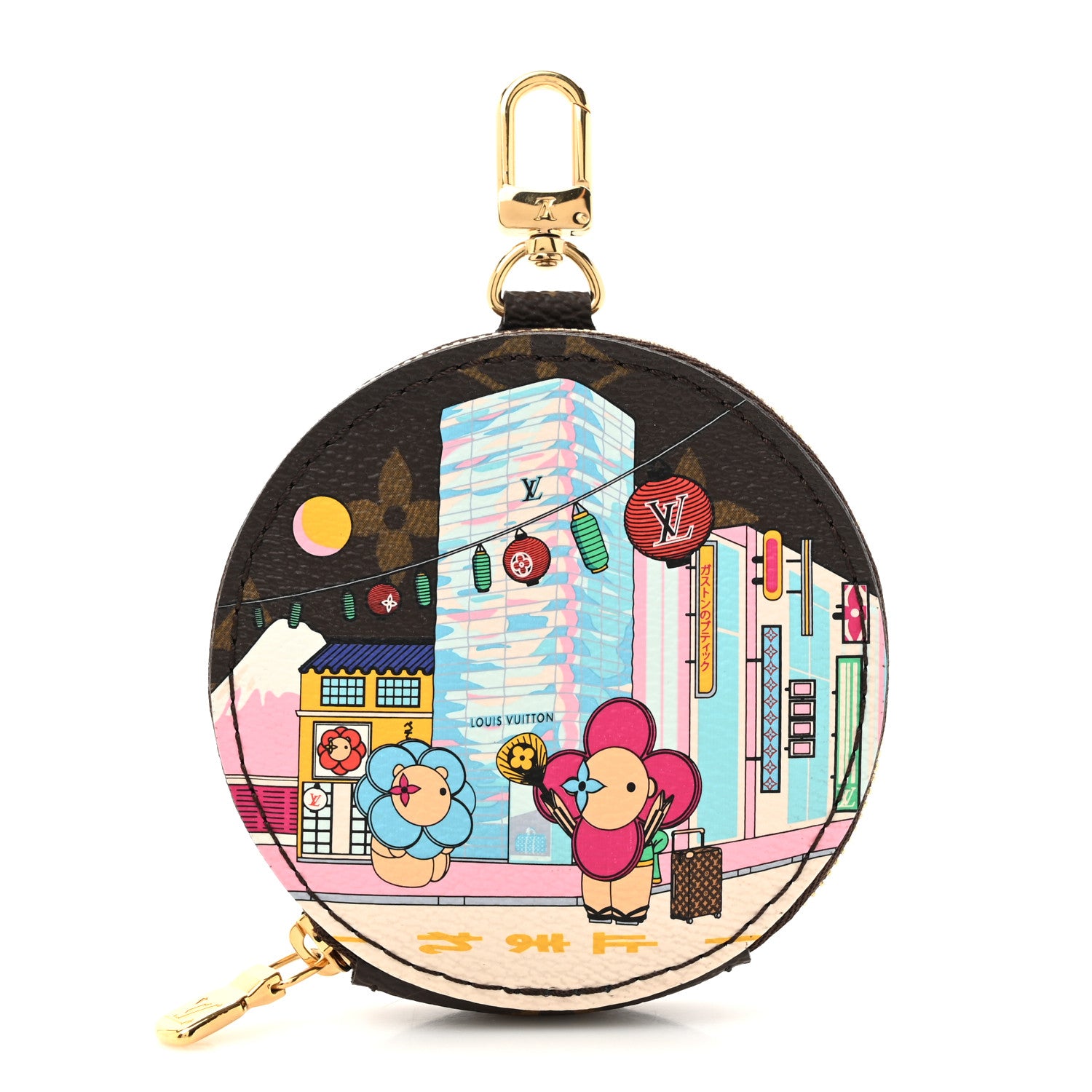 Louis Vuitton Monogram 2022 Christmas Animation Tokyo Round Coin Purse Blue 1 of 7