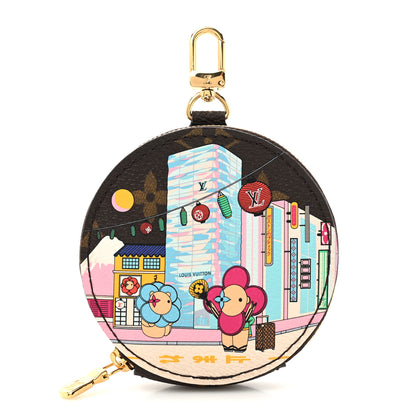 Louis Vuitton Monogram 2022 Christmas Animation Tokyo Round Coin Purse Blue 1 of 7