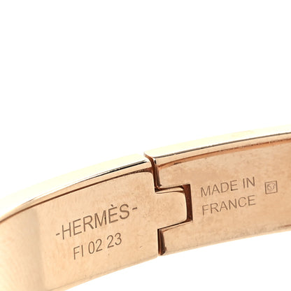 Hermes Enamel Mini Clic Chaine d'Ancre Bracelet PM Rose Candeur 4 of 4