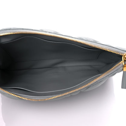 Christian Dior Calfskin Macrocannage Large Caro Daily Pouch Grey 5 of 10