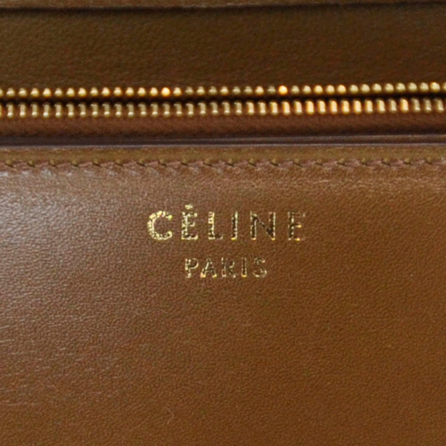 Celine Leather Medium Classic Box Flap Bag Camel 8 of 8