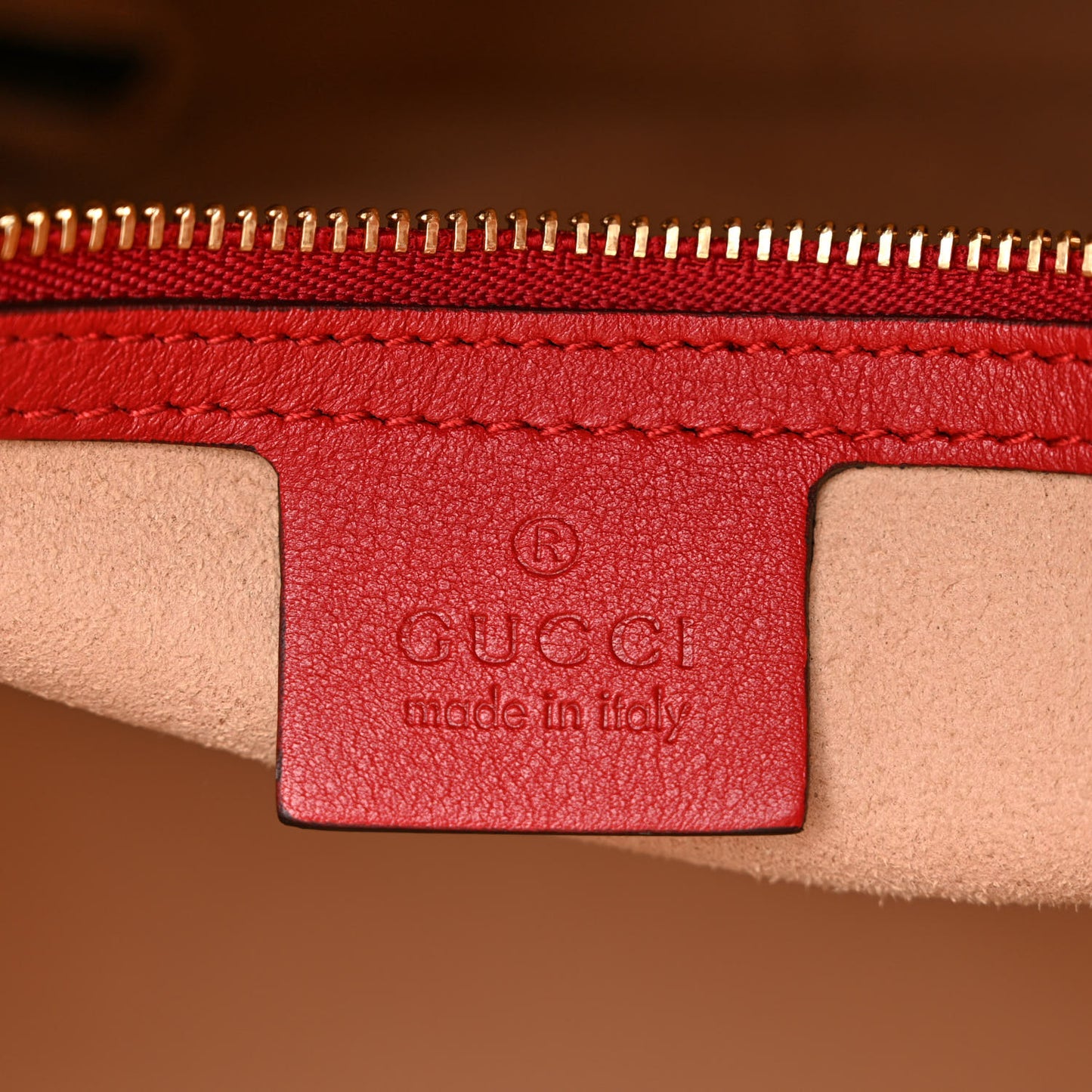 Apollo Calfskin GG Dadini Embroidered Chain Shoulder Tote Hibiscus Red