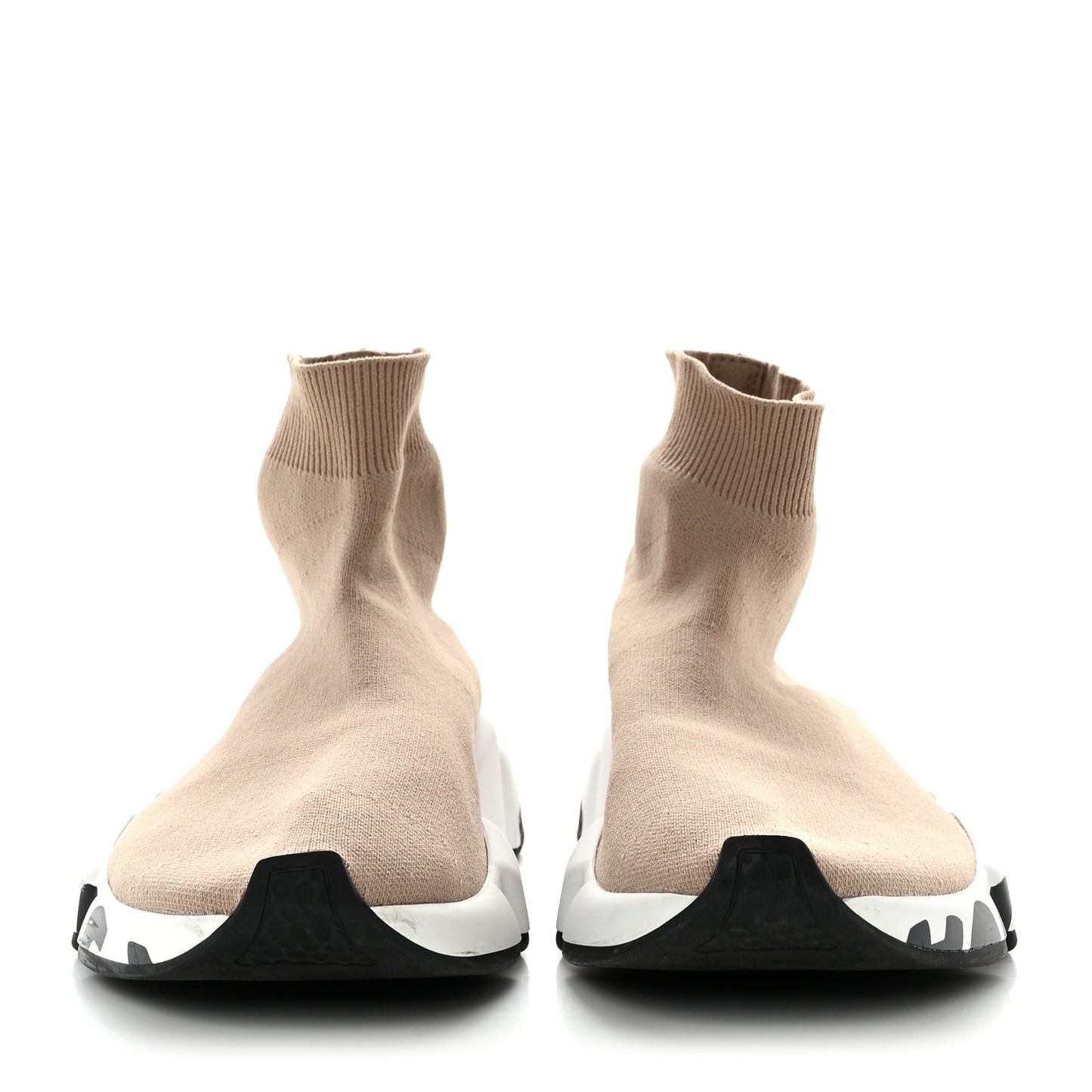 Neoprene Knit Womens Speed Graffiti Sneakers 38 Beige White Black