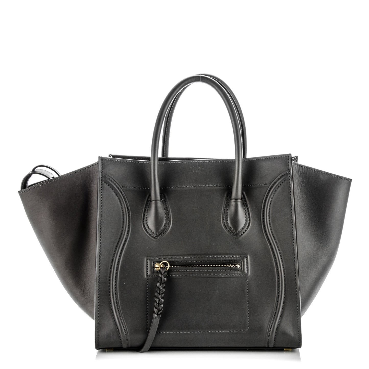 Smooth Calfskin Medium Phantom Luggage Grey