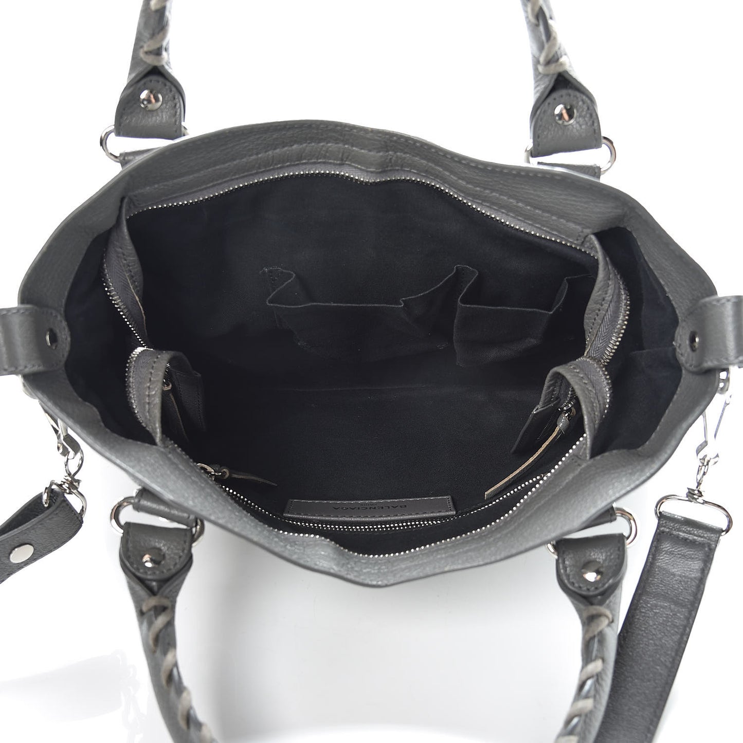Chevre Silver Metallic Edge Hardware Town Gris Acier