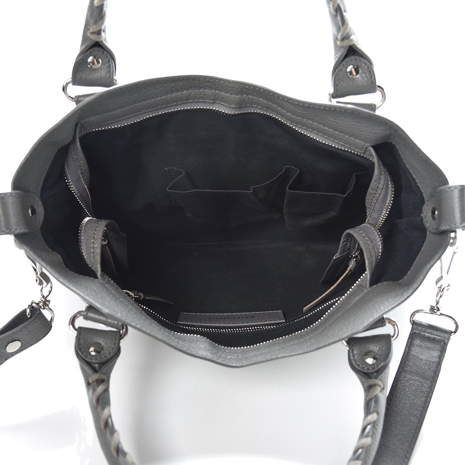 Balenciaga Chevre Silver Metallic Edge Hardware Town Gris Acier 6 of 17