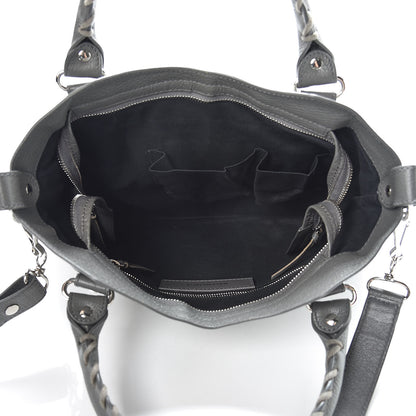 Balenciaga Chevre Silver Metallic Edge Hardware Town Gris Acier 6 of 17