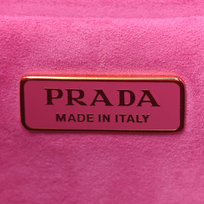 Prada Velluto Ricamo Cahier Shoulder Bag Fuxia 6 of 11