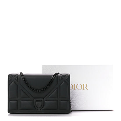 Christian Dior Ultra Matte Calfskin Diorama Wallet on Chain Pouch Black 12 of 12
