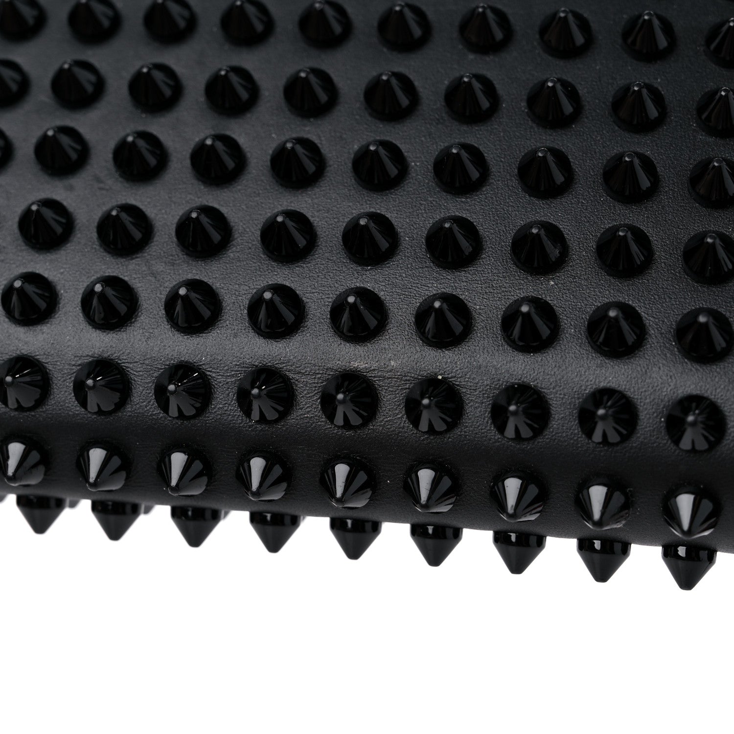 Christian Louboutin Calfskin Panettone Spiked Zip Around Wallet Black 13 of 13