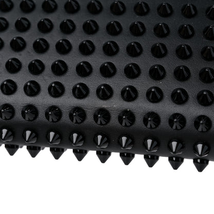 Christian Louboutin Calfskin Panettone Spiked Zip Around Wallet Black 13 of 13