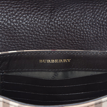 Burberry Haymarket Check Mini Tassel Crossbody Bag Chocolate 5 of 7