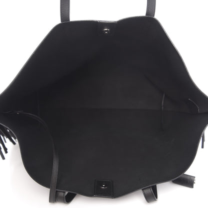 Saint Laurent Calfskin Large Fringe Shopping Tote Black 5 of 11