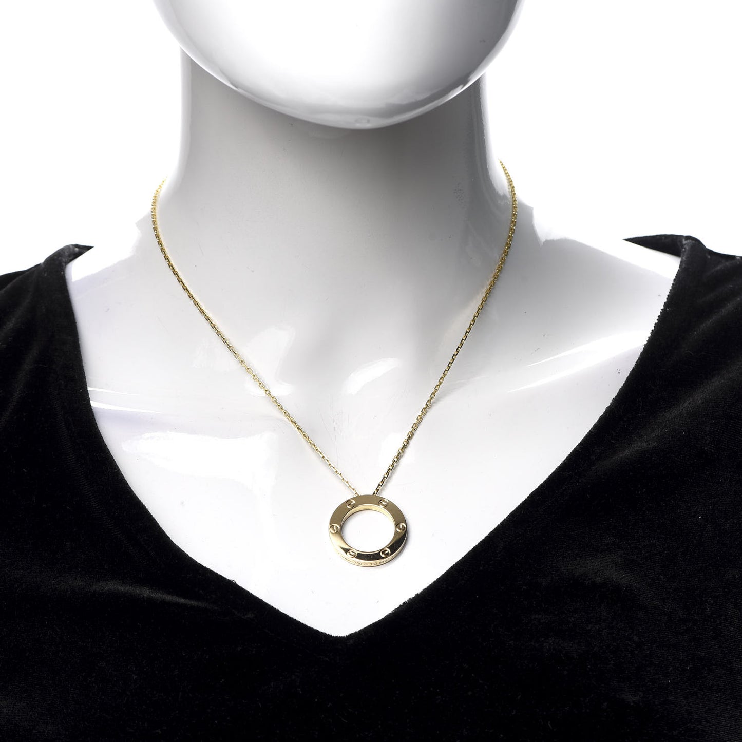 18K Yellow Gold LOVE Pendant Necklace