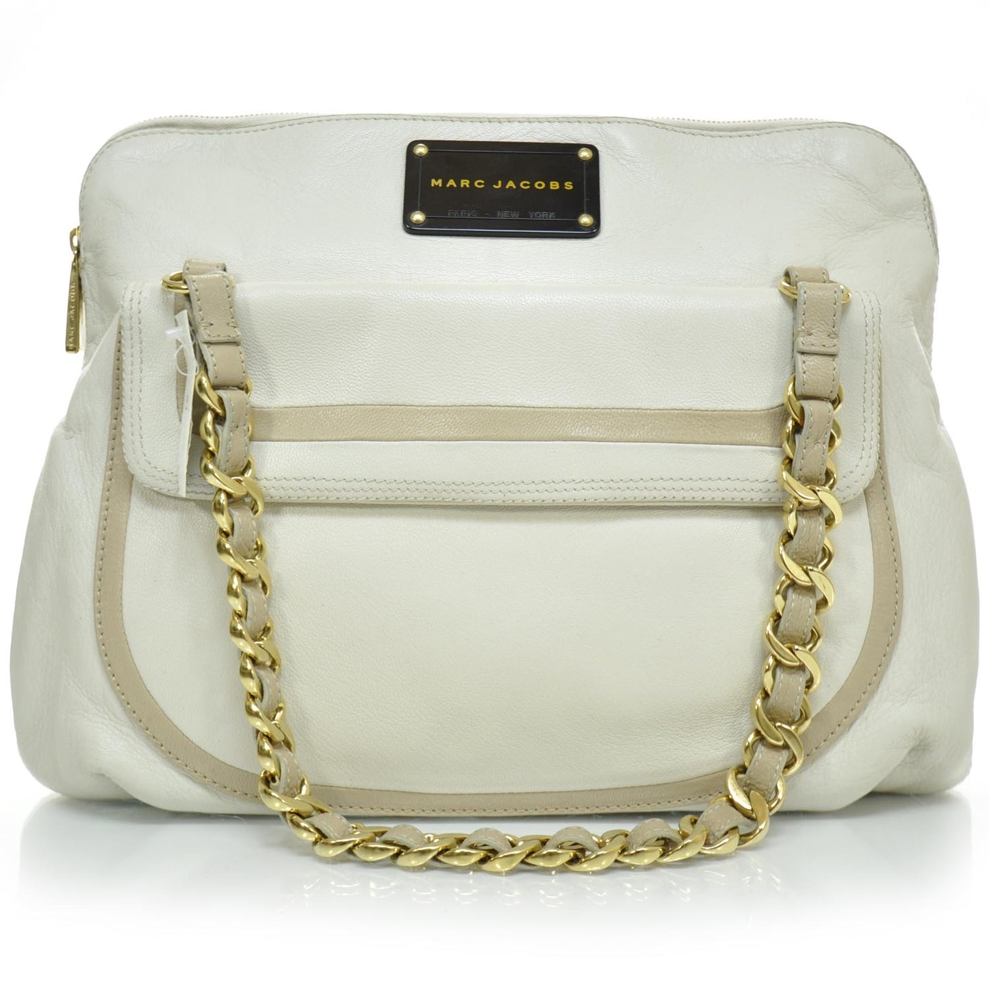 Leather Olga Seventies Satchel Ivory