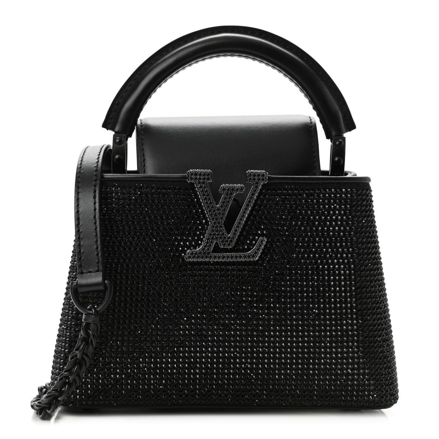Swarovski Calfskin Capucines Mini Black
