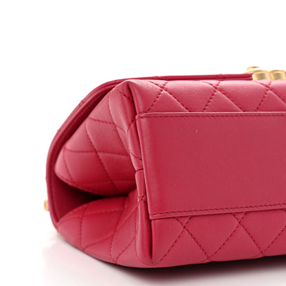 Chanel Lambskin Quilted La Parisienne Top Handle Flap Pink 9 of 10