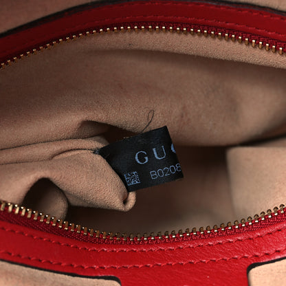Gucci Guccissima Signature Medium Shoulder Tote Bag Red 8 of 15