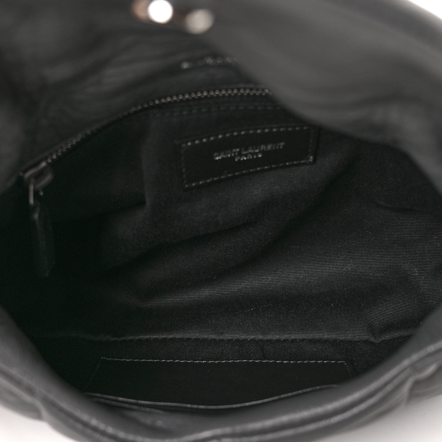 Saint Laurent Lambskin Quilted Toy Loulou Puffer Monogram Chain Satchel Storm 5 of 8