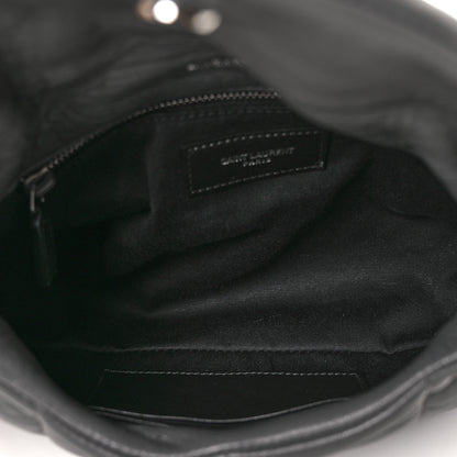 Saint Laurent Lambskin Quilted Toy Loulou Puffer Monogram Chain Satchel Storm 5 of 8