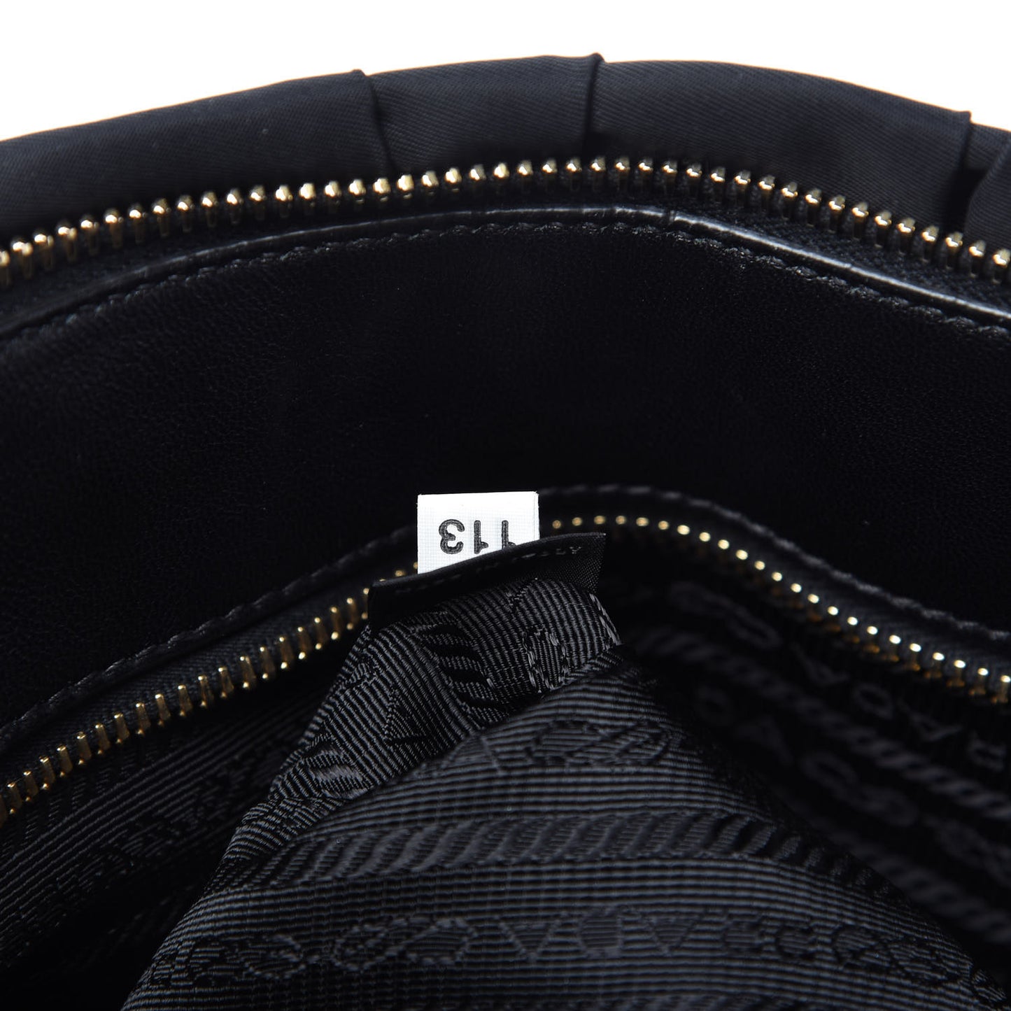 Tessuto Nylon Nappa Gaufre Shopping Satchel Black