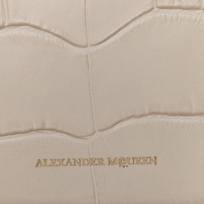 Alexander McQueen Calfskin Crocodile Embossed Box Shoulder Bag 16 Cream 6 of 19