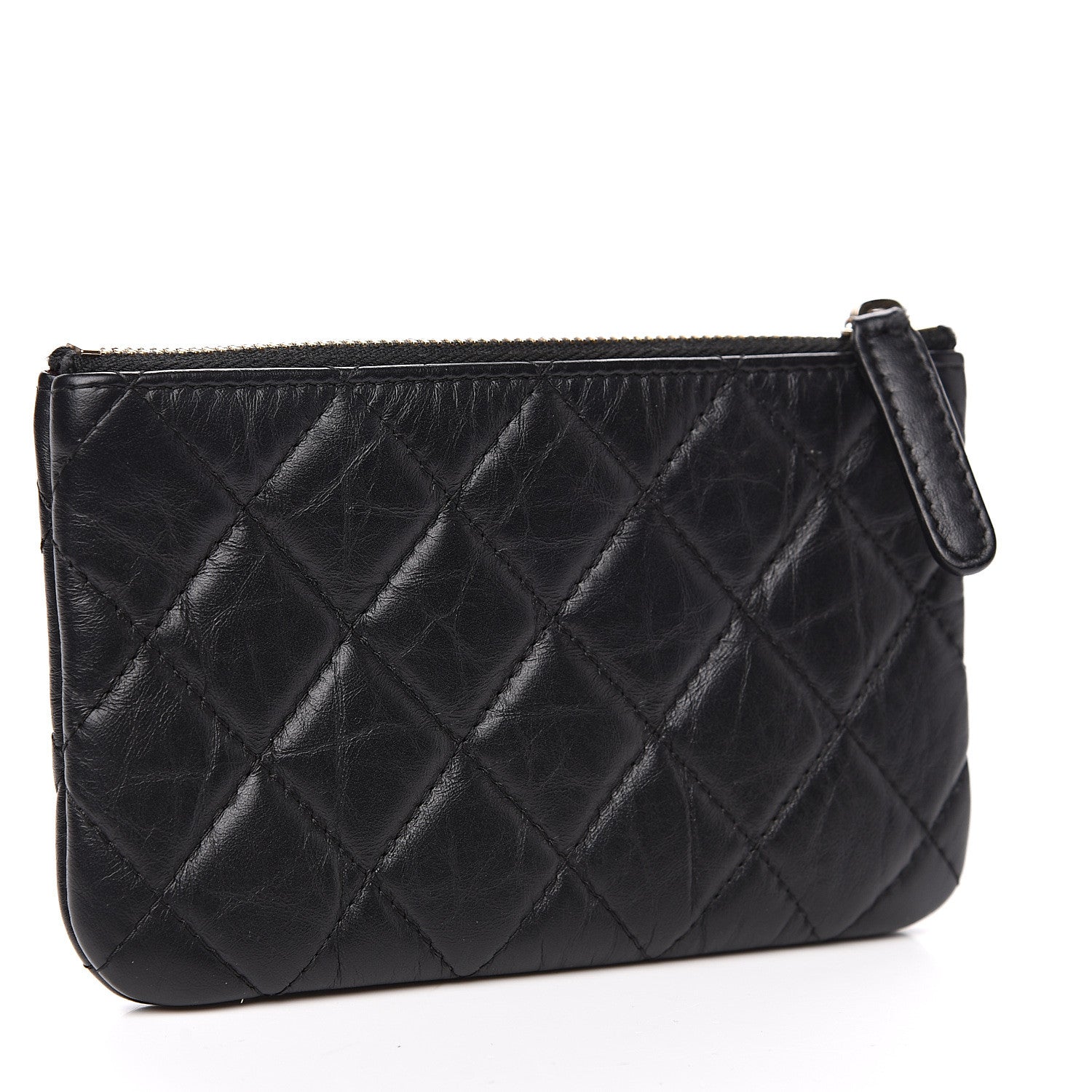 Chanel Aged Calfskin Charm Quilted Small Reissue Cosmetic Case Black 2 of 7