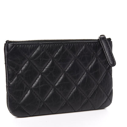 Chanel Aged Calfskin Charm Quilted Small Reissue Cosmetic Case Black 2 of 7