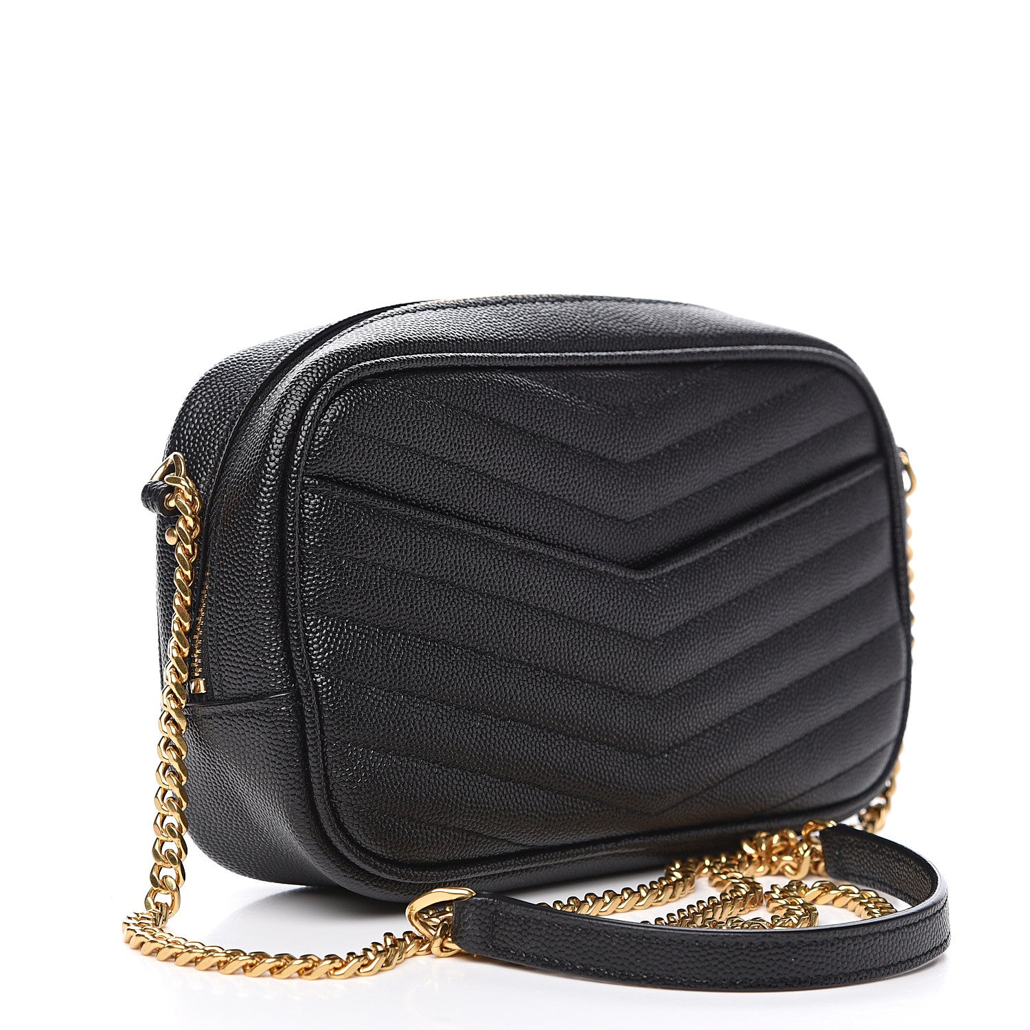 Saint Laurent Grain De Poudre Matelasse Monogram Mini Lou Camera Bag Black 2 of 9
