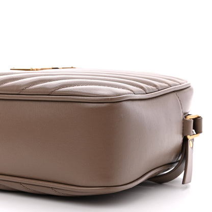 Saint Laurent Calfskin Matelasse Monogram Lou Camera Bag Taupe 10 of 12