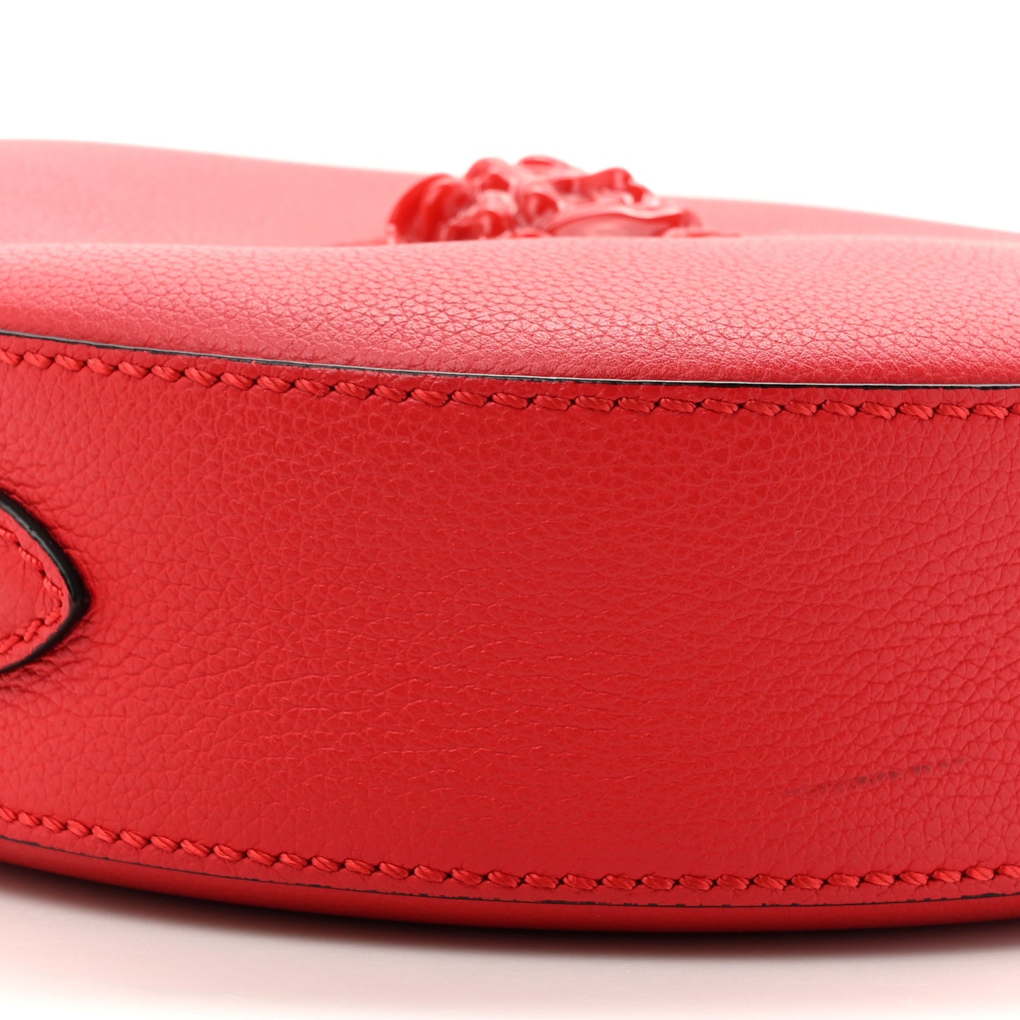 Calfskin La Medusa Round Camera Bag Red