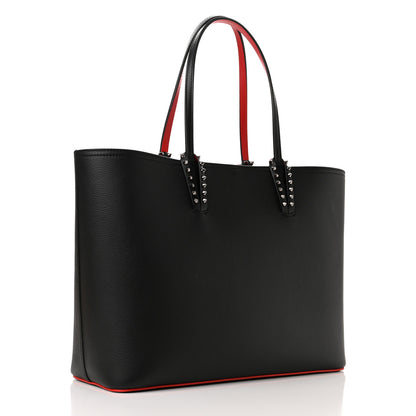 Christian Louboutin Calfskin Spikes East West Cabata Tote Black 4 of 10