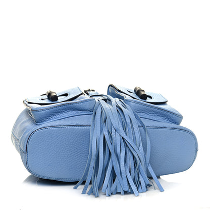 Gucci Cellarius Calfskin Medium Bamboo Backpack Mineral Blue 3 of 12