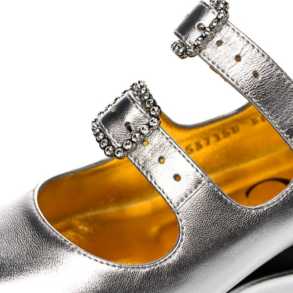Gucci Metallic Nappa Crystal Platform 38 Silver 12 of 14