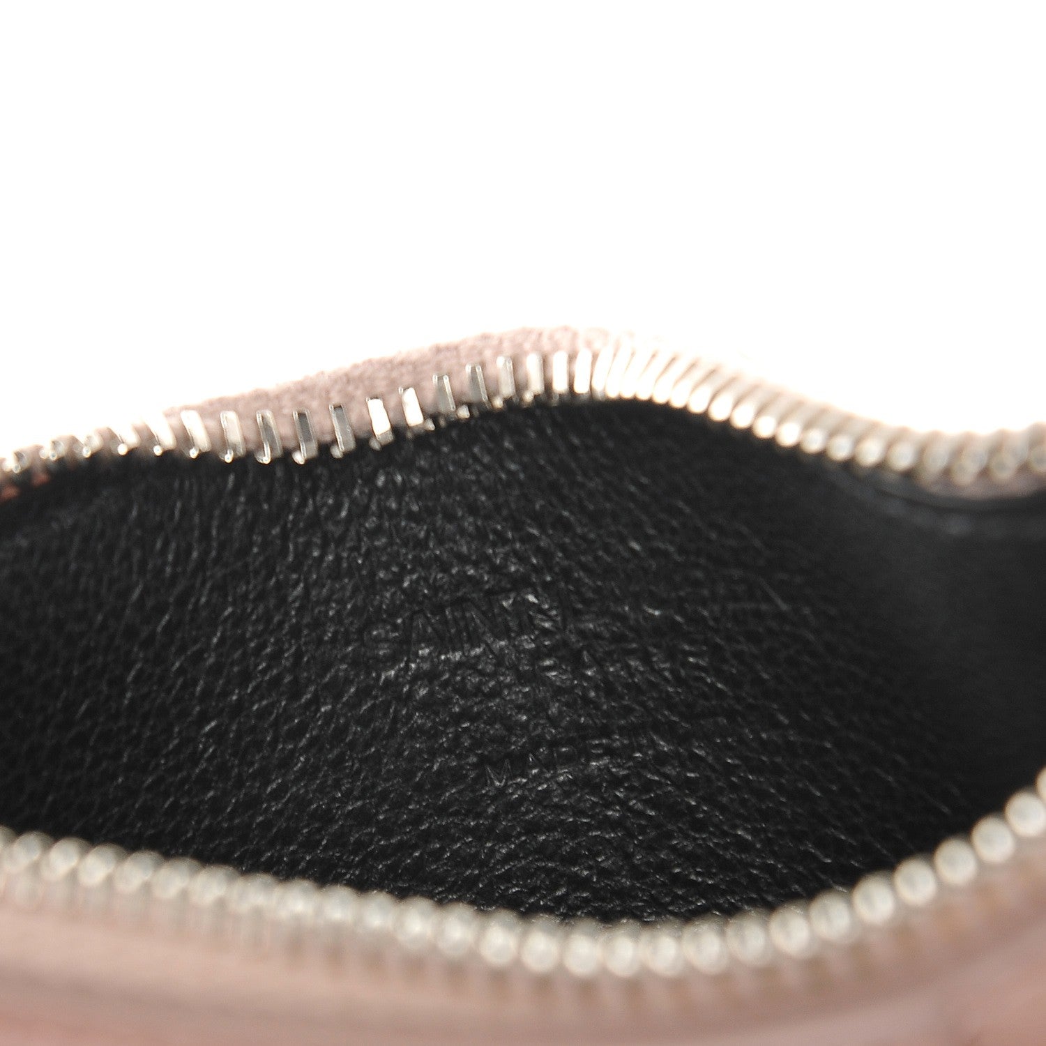 Saint Laurent Grained Calfskin 5 Fragments Zip Pouch Card Holder Rose Antic 6 of 7
