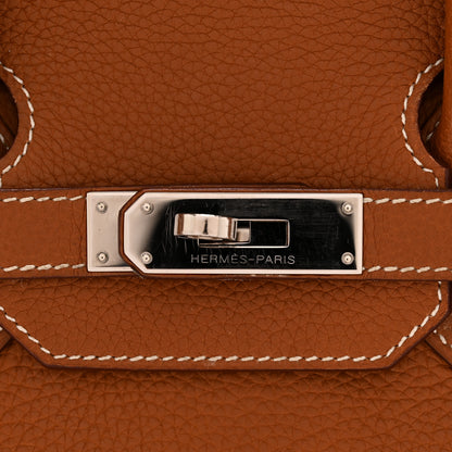Hermes Taurillon Clemence Birkin 35 Gold 12 of 15