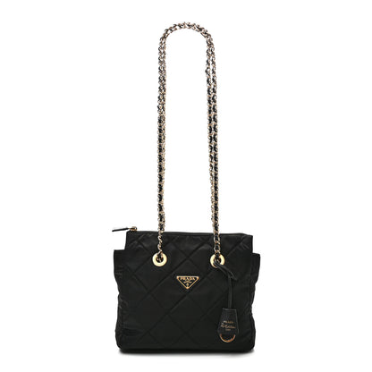 Prada Re-Nylon Impuntu Quilted Re-Edition 1995 Chaine Small Tote Bag Black 1 of 9