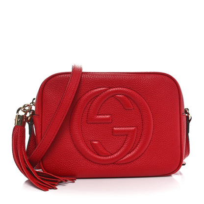 Gucci Pebbled Calfskin Small Soho Disco Bag Tabasco Red 1 of 10