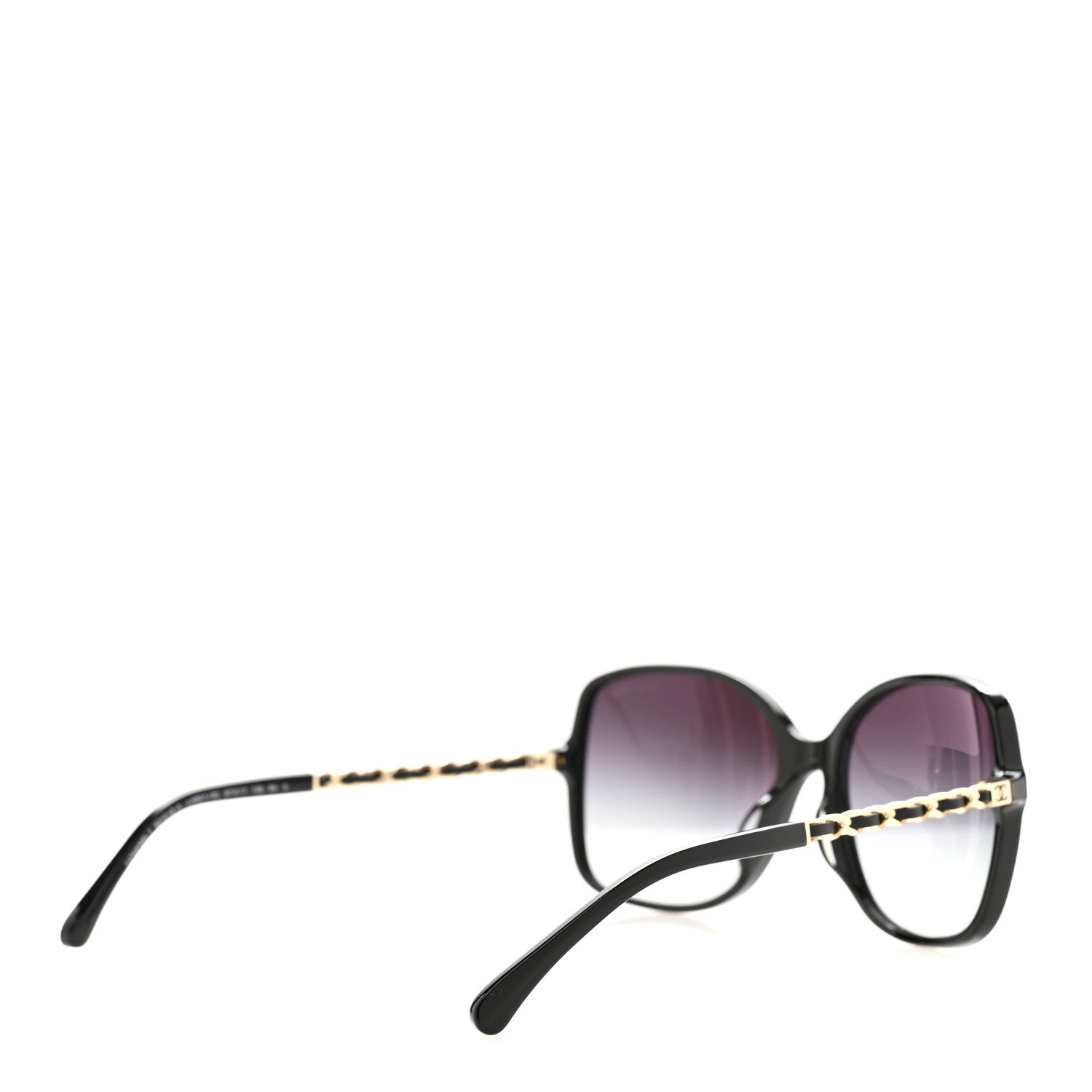 Chanel Lambskin Square Chain Sunglasses 5210-Q Black 4 of 8