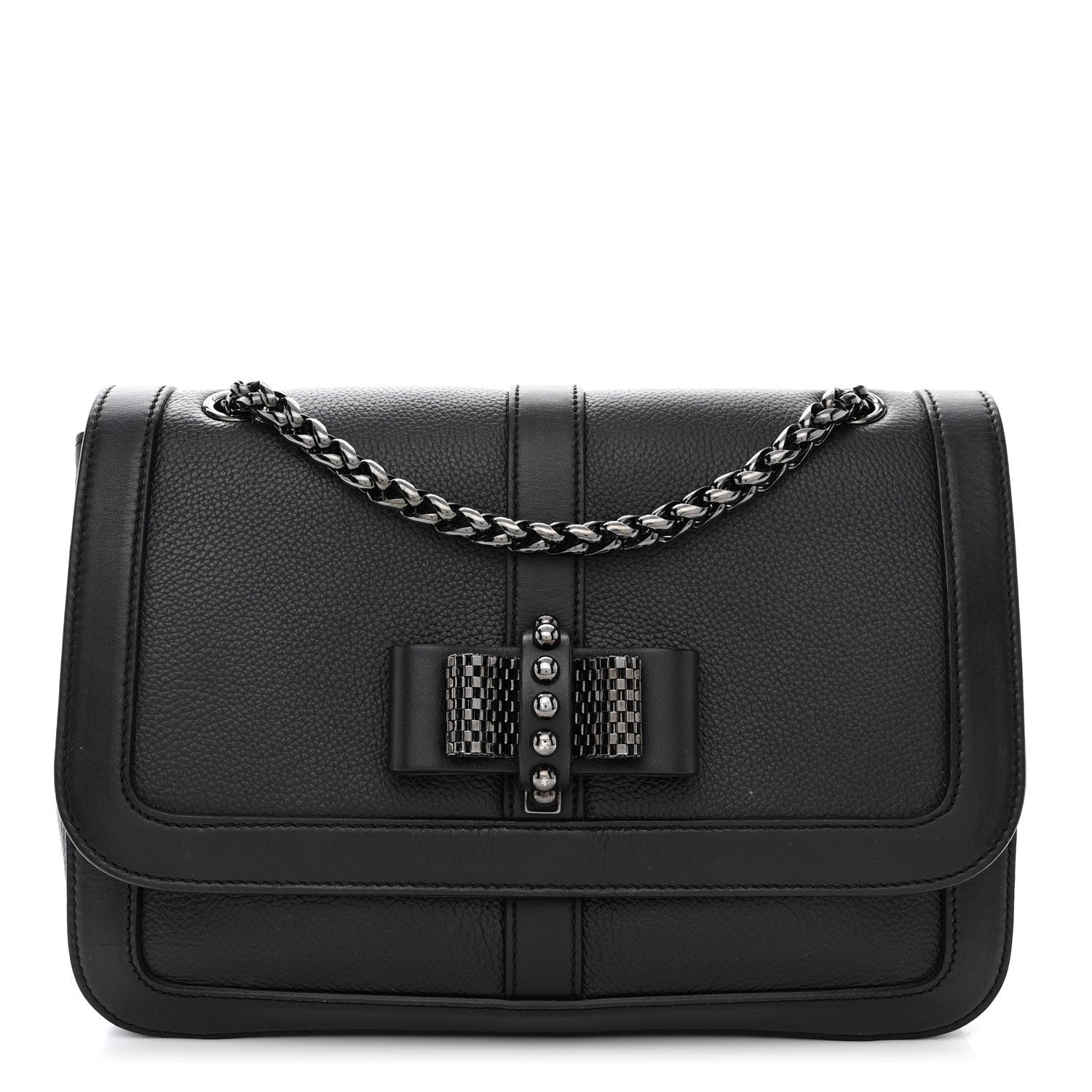 Christian Louboutin Calfskin Small Sweet Charity NV Shoulder Bag Black 1 of 10