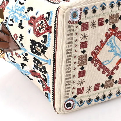 Christian Louboutin Frise Broderie Calfskin Mini Greekaba Tote Biscotto Multicolor 9 of 10