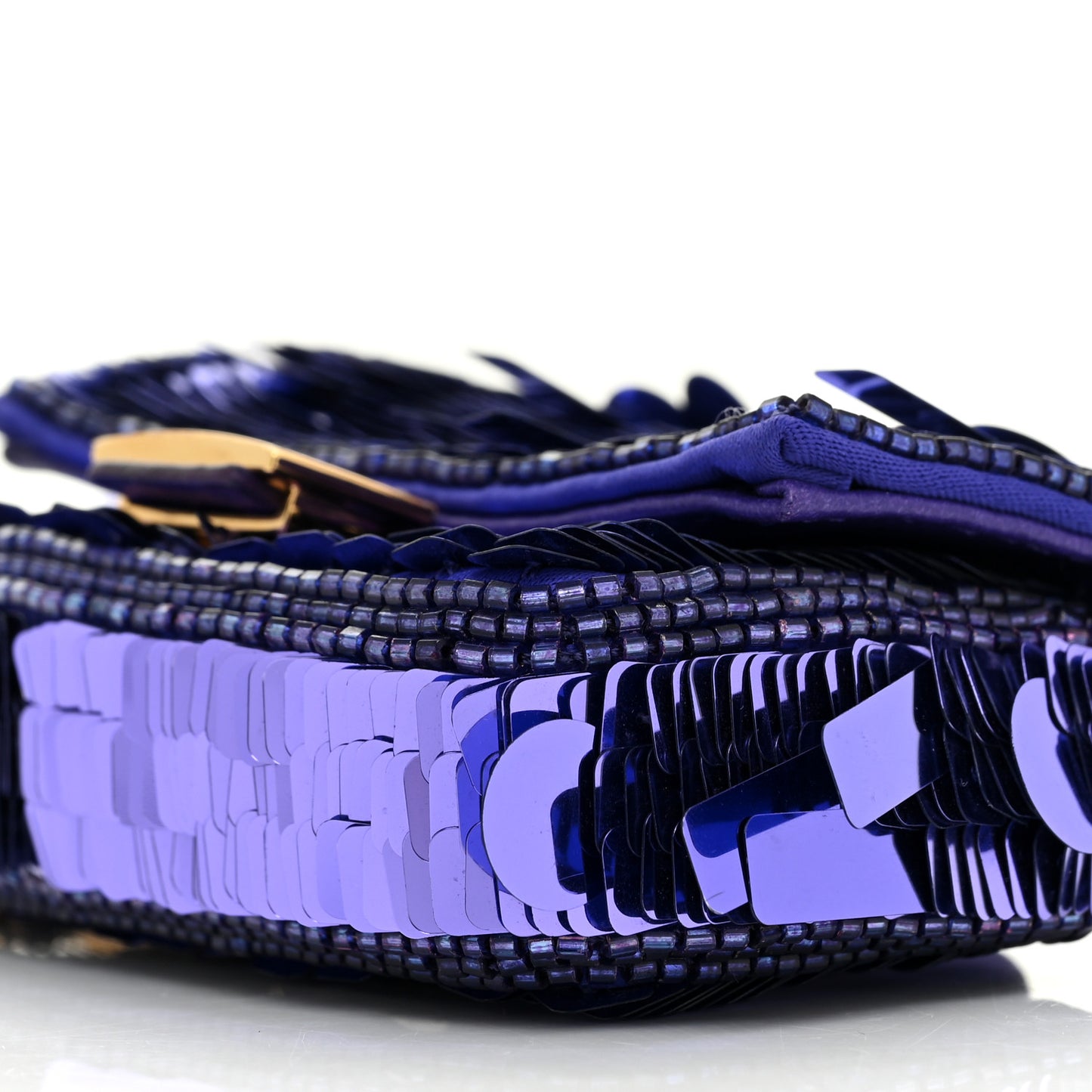 Sequin Paillettes Shiny Nappa Sex and the City Nano Baguette Belt Charm Viola Purple Rain