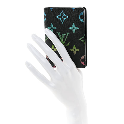 Louis Vuitton Monogram Iridescent Pocket Organizer NM Black 2 of 10