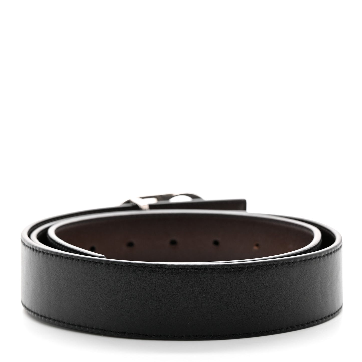 Calfskin CD Belt 100 Brown Black
