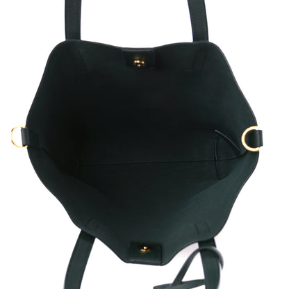 Saint Laurent Calfskin Toy Shopping Tote Dark Green 5 of 10