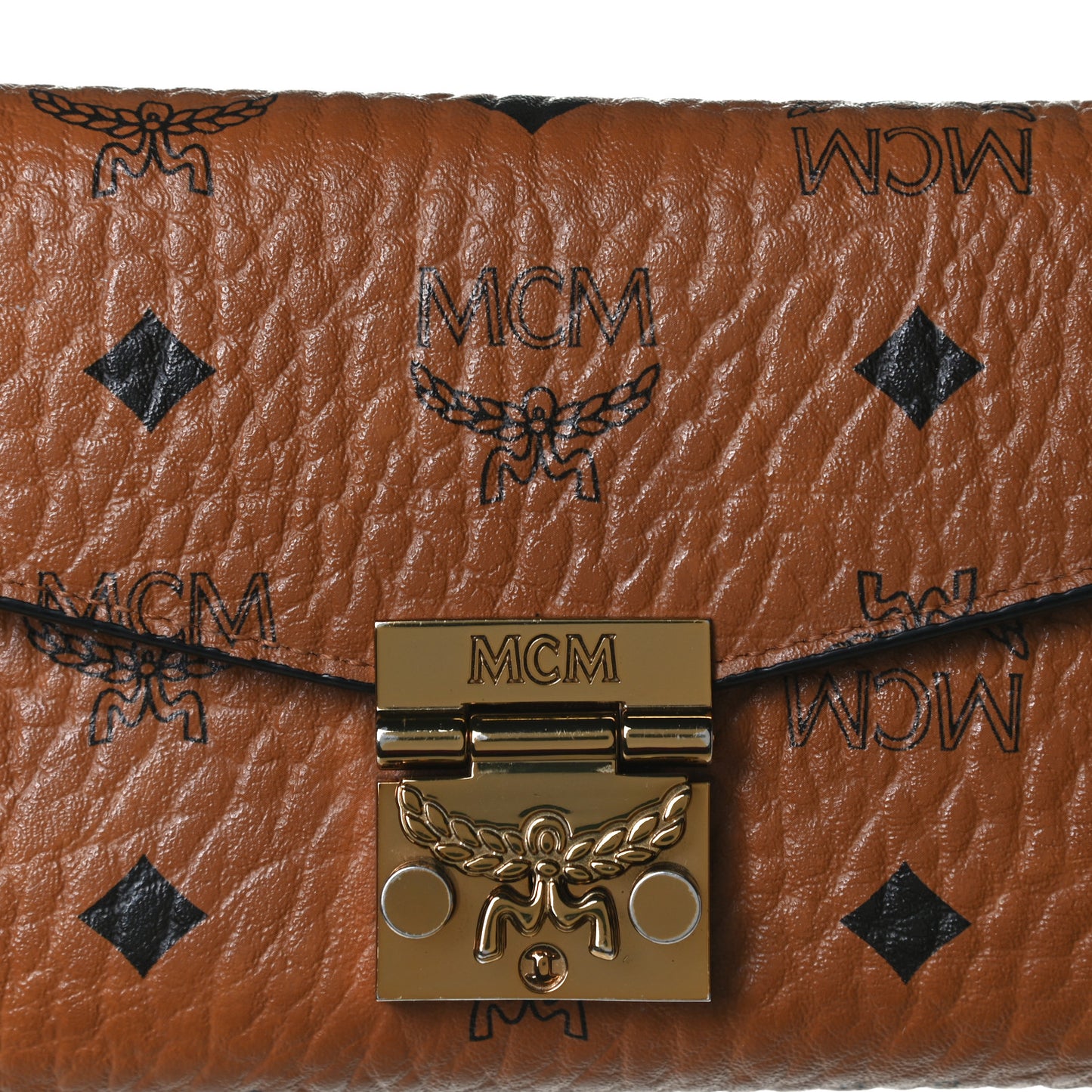 Visetos Large Patricia Wallet On Chain Cognac