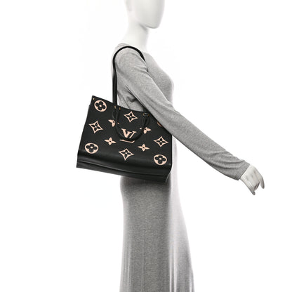 Louis Vuitton Empreinte Monogram Giant Onthego MM Black Beige 2 of 9
